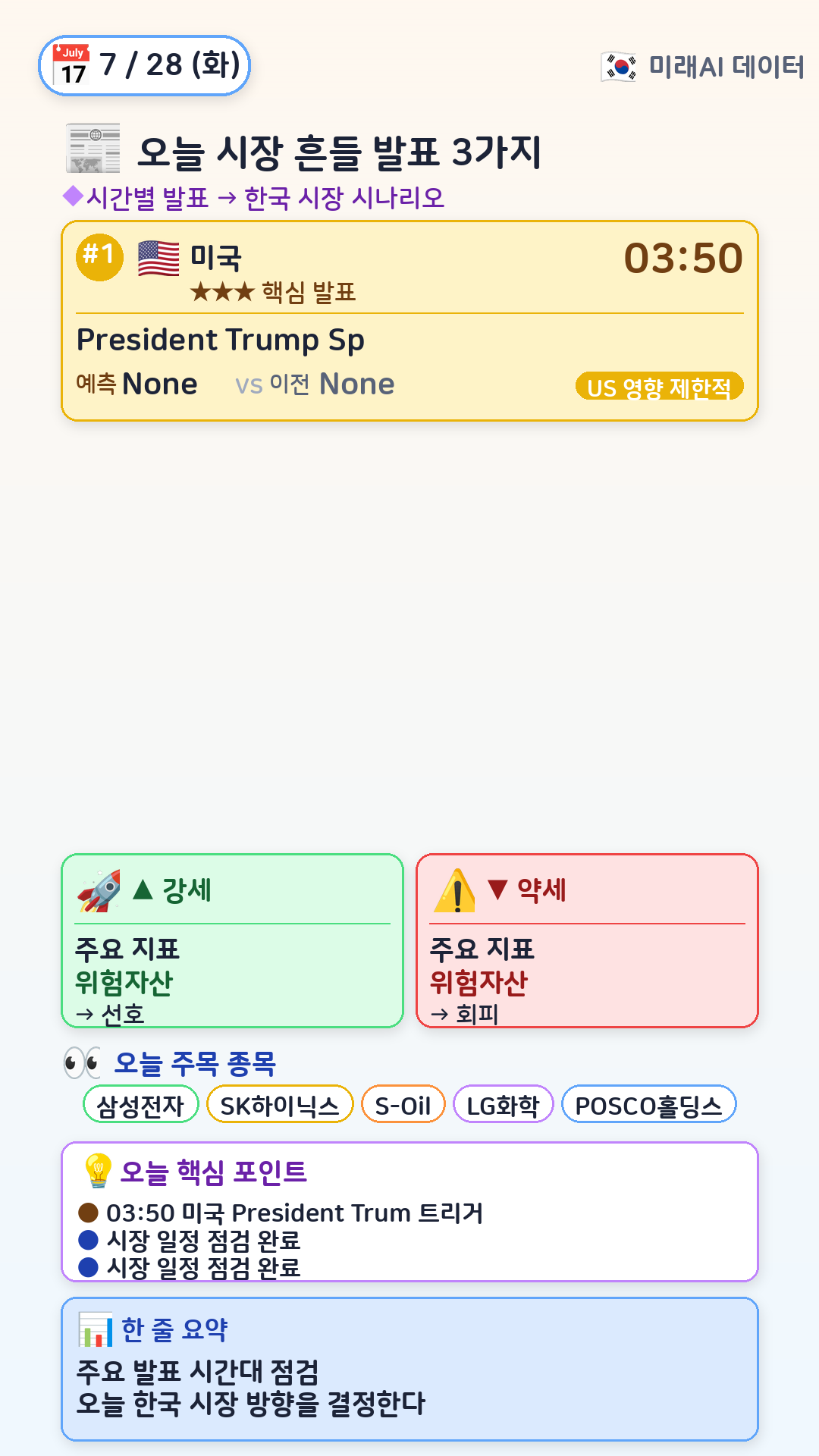 오늘 시장 흔들 3가지