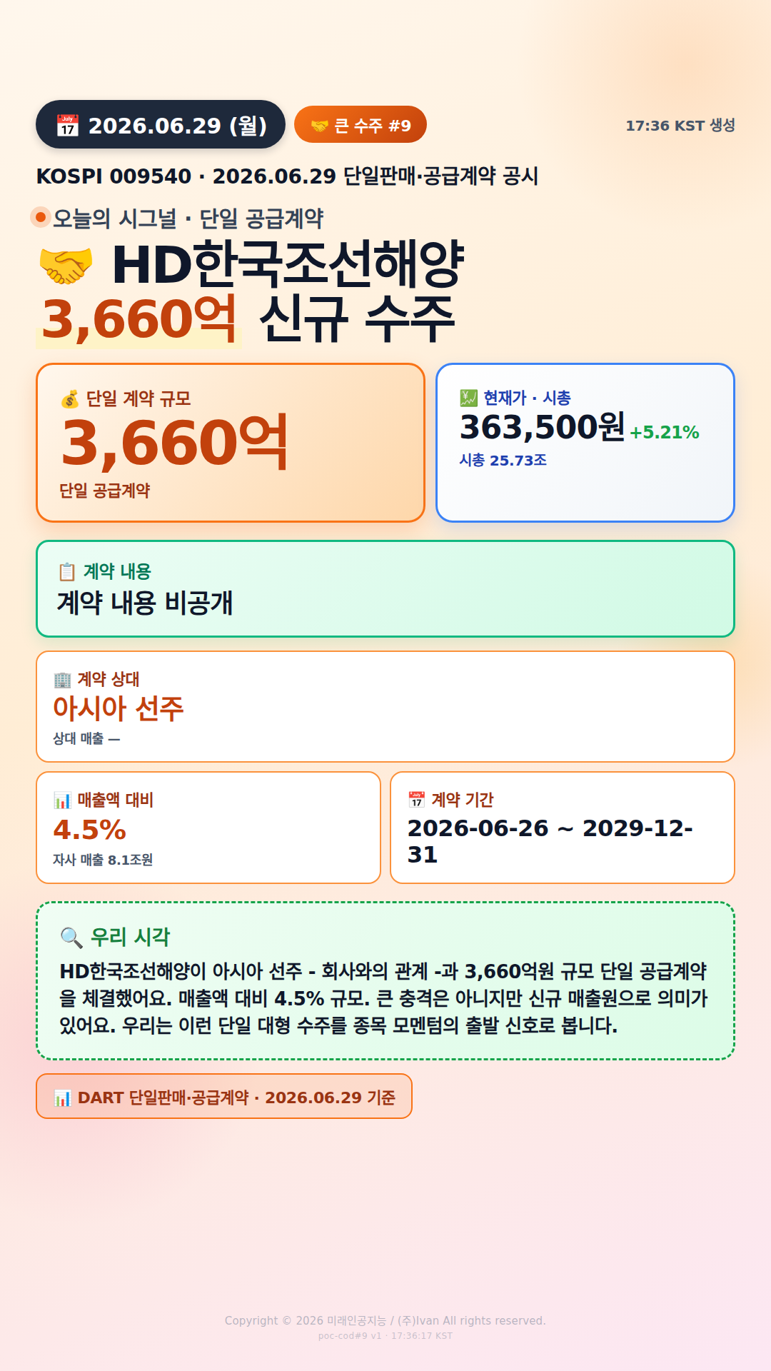 100억+ 수주 공시