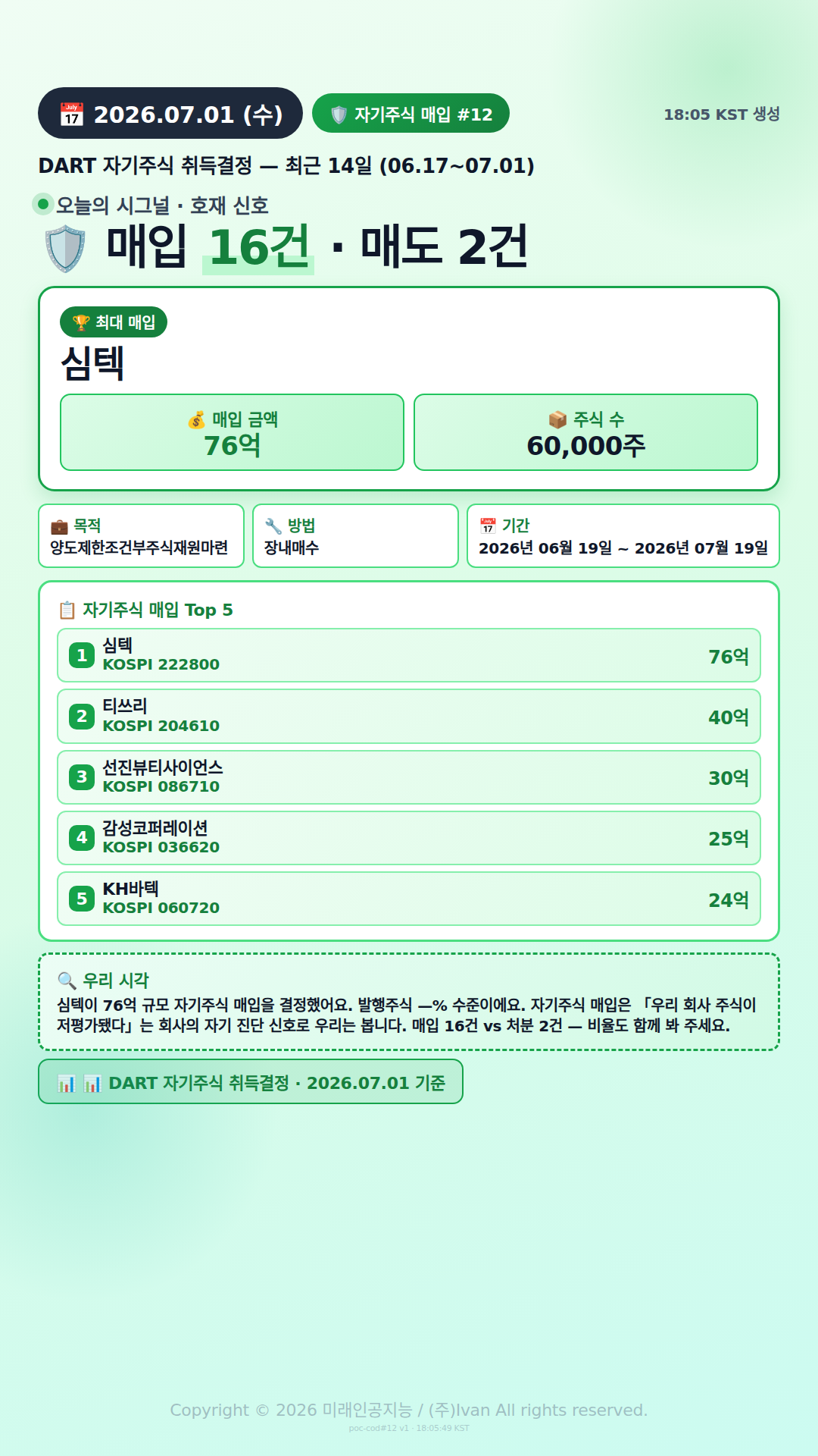 자기주식 매입