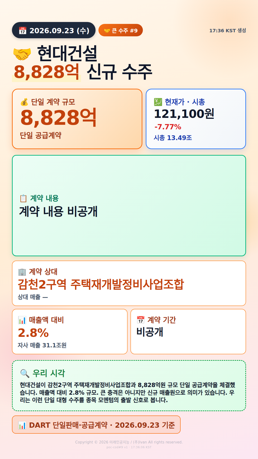 100억+ 수주 공시